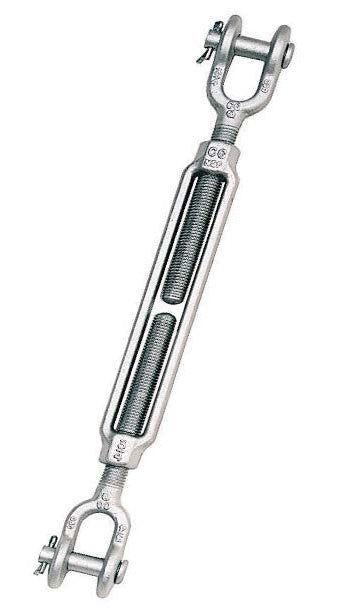 3/4" X 9" Jaw & Jaw Turnbuckle Galv. WLL: 5,200 LBS