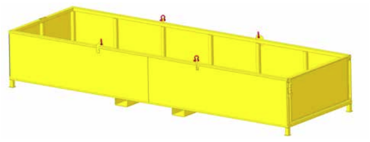 2,500 # MATL BASKET 172" SIDE SWING DOOR NOT FOR PERSONNEL LIFTING (25459)