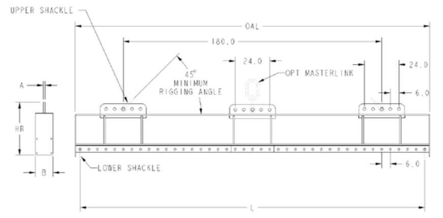 MAX PICK 240" X 80,000 LBS HD UNIVERSAL RIGGING BEAM (26657)