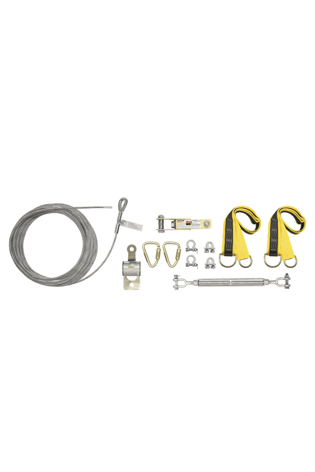 100' SteelGrip® Temporary Cable HLL System with Web Pass-through Anchors (602100A)