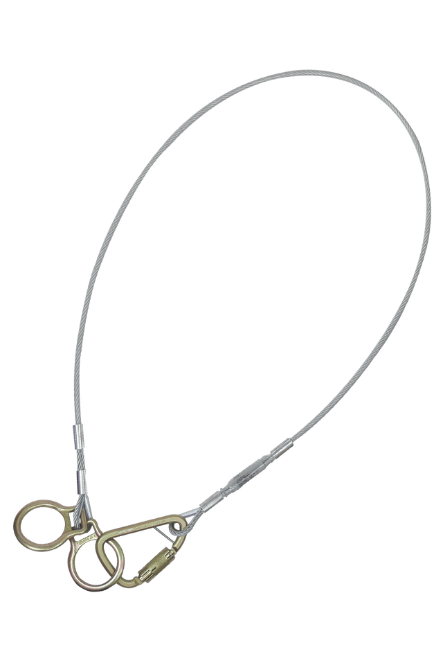 3' Cable Carabiner Sling Anchor with Vinyl Coated Galvanized Steel Cable (84202DC3)