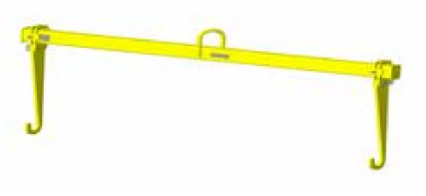 2,000# 36" ROLL LIFTING BEAM 22" - 76" INSIDE LENGTH (20784)