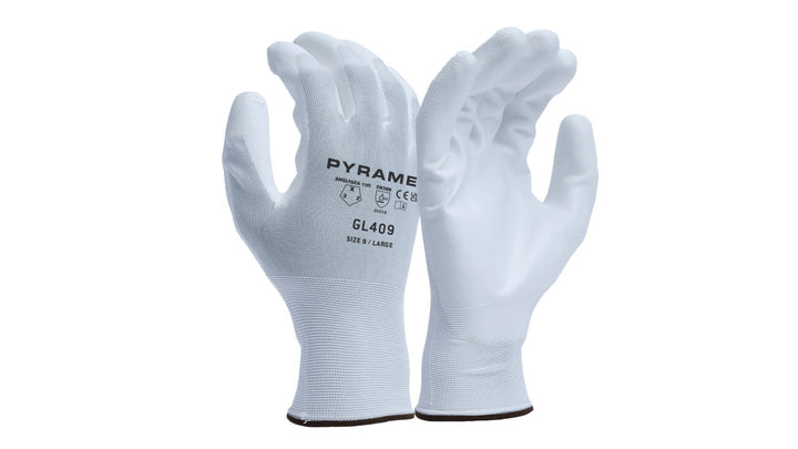 Polyurethane- 18g Non-Cut - White - Size 2X Large (GL409X2) Per 12