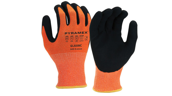 SandyNitrile 13g HPPE HiVis Org A6 Cut-Small (GL608CS) Per 12