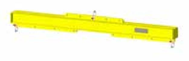 1,000# 36"-72" ADJ ECONOMY LIFT BEAM WITH SHACKLES (13879)