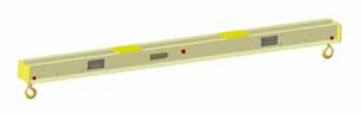1,000 lbs 6' Ultra Low Headroom Lift Beam w/ Hooks (16485)