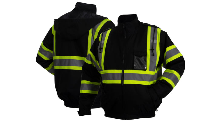 Black Bomber Jacket - Black - 5XL (RJ3711X5) Per 1