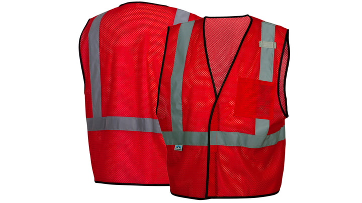 Pink Red Vest- Enhanced Visibility w/Reflect Lg/XL (RV1227L-XL) Per 5