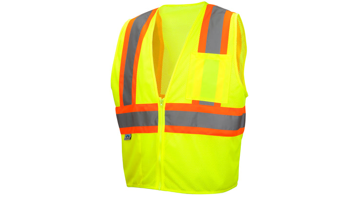 Lime SAFETY VEST - HI-VIS LIME - SELF-EXTINGUISHING - SIZE SMALL (RVZ2410SES) Per 5