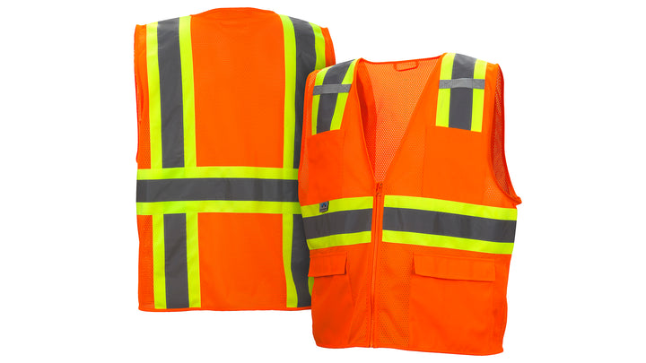 Orange Hi-Viz All Mesh Orange Vest with Contrasting Reflective Tape - Size 2XL (RVZ2320X2) Per 5