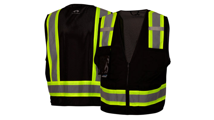 Black Class 1 Survey w/Clear Pocket-Black -5X Large (RVZ2411CPX5) Per 5