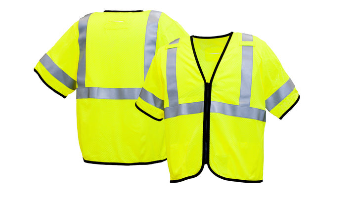 Lime Class 3 - Mesh FR Vest w/ Zipper - Lime -2X Large (RVZ5310FRX2) Per 1