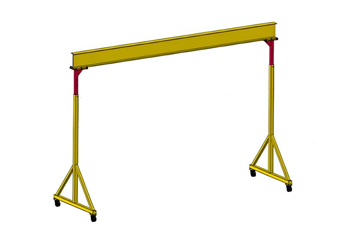 15' LONG, 6,000 LB WLL ADJUSTABLE HEIGHT GANTRY CRANE 12-15' (24926)