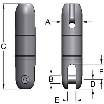 Miller Angular Contact Ball Bearing Swivel Model B-614 Thimble to Bullet WLL 1.5 tons