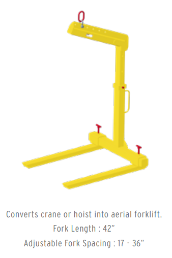 4,000# ADJ BASE PALLET LIFTER 42" FORK LENGTH (12412)