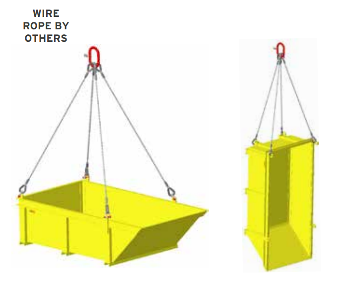 6,000# MATERIAL DUMP BASKET 48X120" NOT FOR PERSONNEL LIFTING (23669)
