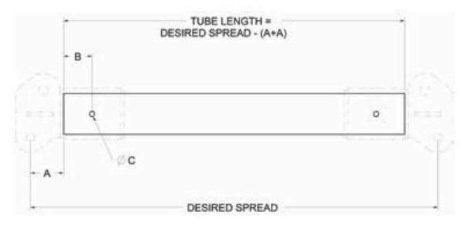 17 TON 4' MODULAR SPREADER A53 GRADE B, SCHEDULE 40 PIPE MIN TOP RIGGING ANGLE 45 DEG (19500-48)