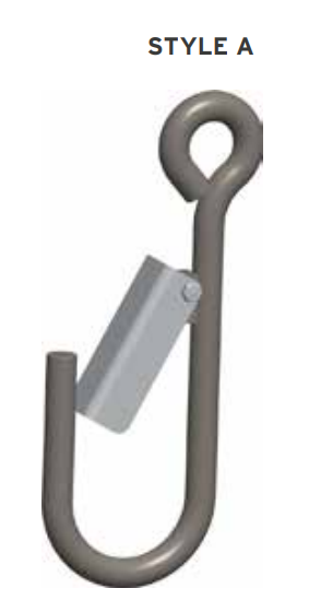 1/2" x 8" LATCHING J-HOOK STYLE A (14767)