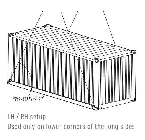 19,000# STRAIGHT CONTAINER LIFT LUG YELLOW (15373)