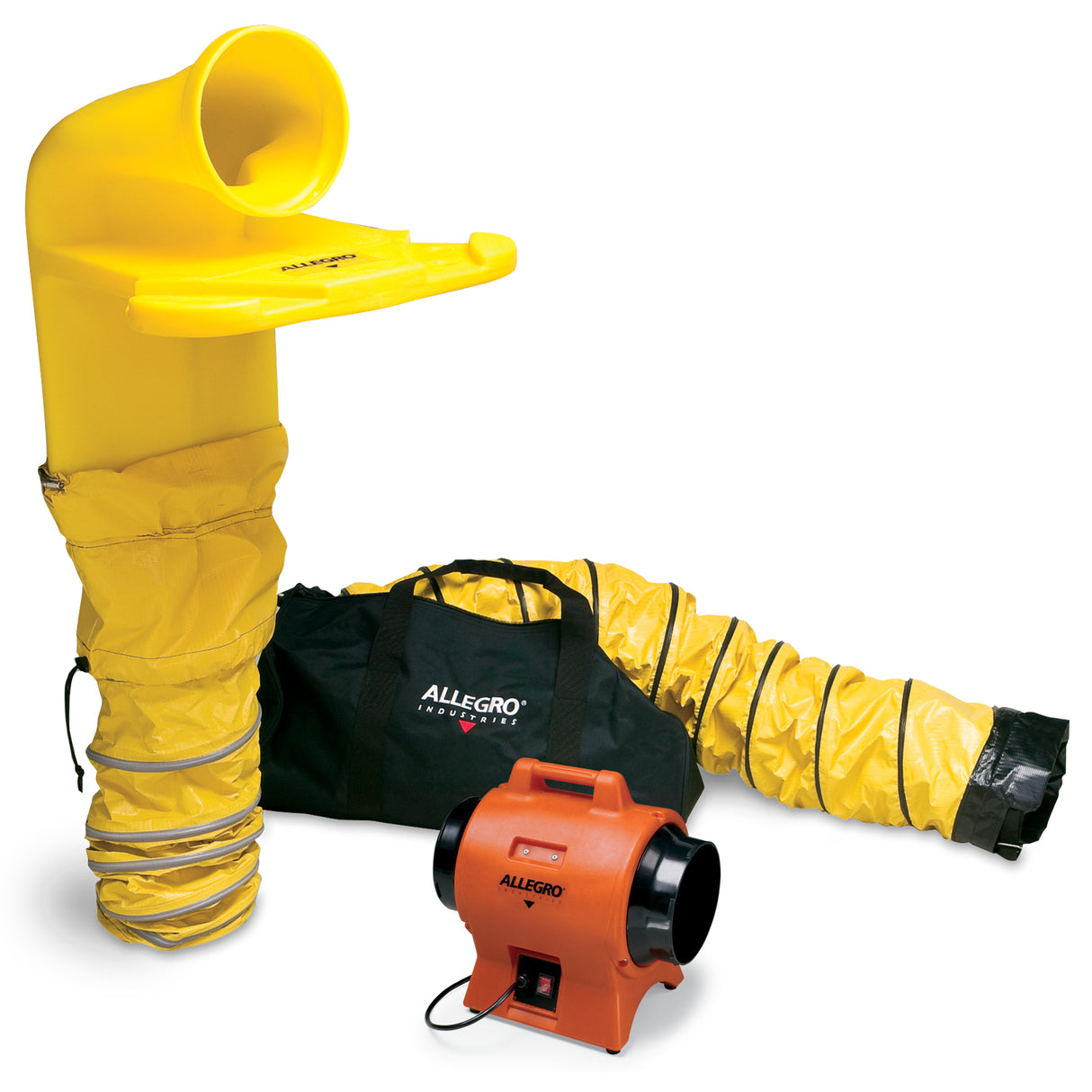 8" Axial AC Industrial Plastic Blower System w/ 8" MVP (9539-08 Blower) (9520-398M)