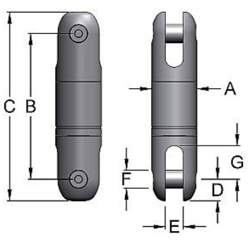 Miller Angular Contact Ball Bearing Swivel Model EE-414 Bullet to Bullet WLL 8.5 tons