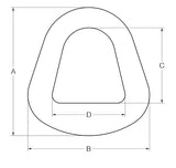 2" ALUMINUM TRIANGLE BREAK STRENGTH 16,800# (11469)