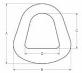 3" ALUMINUM TRIANGLE BREAK STRENGTH 25,000# (11470)