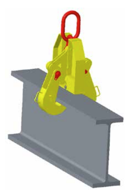 7" MIN TO 17" MAX FLANGE 30,000# INDEXING BEAM GRAB (20052)