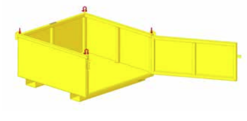 2,500 # MATL BASKET 52" SIDE SWING DOOR NOT FOR PERSONNEL LIFTING (25462)
