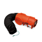 8" Axial Explosion-Proof (EX) Plastic Blower with Compact Canister and 15' Statically Conductive Ducting, 25 lbs. (9538-15)