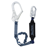 4½' to 6' ViewPack® Elastic Energy Absorbing Lanyard, Single-leg with Steel Connectors (8256EL3)