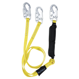 6' Soft Pack FT Basic® Energy Absorbing Lanyard, Double-leg with Steel Snap Hooks (8256LTY)