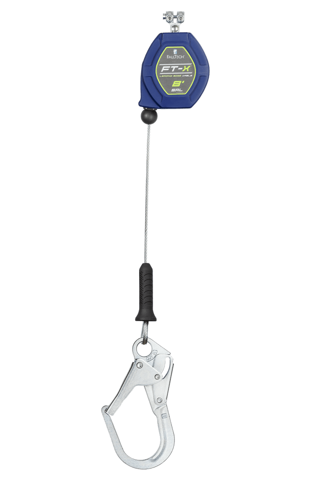 8' FT-X™ Cable Class 2 Leading Edge Personal SRL-P, Replacement-leg with Steel Rebar Hooks with SpeedLink™ (82808RP3)