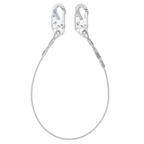 6' Coated Cable Restraint Lanyard, Fixed-length with Steel Snap Hooks (8307)