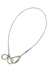 8' Cable Carabiner Sling Anchor with Vinyl Coated Galvanized Steel Cable (84202DC8)