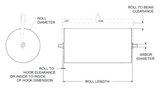 10,000# 36" ROLL LIFTING BEAM 22" - 76" INSIDE LENGTH (20786)