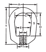 7/8"-9 eye nut with 3/4" bail size WLL 7,200 LBS (C-188A)(16290 6)