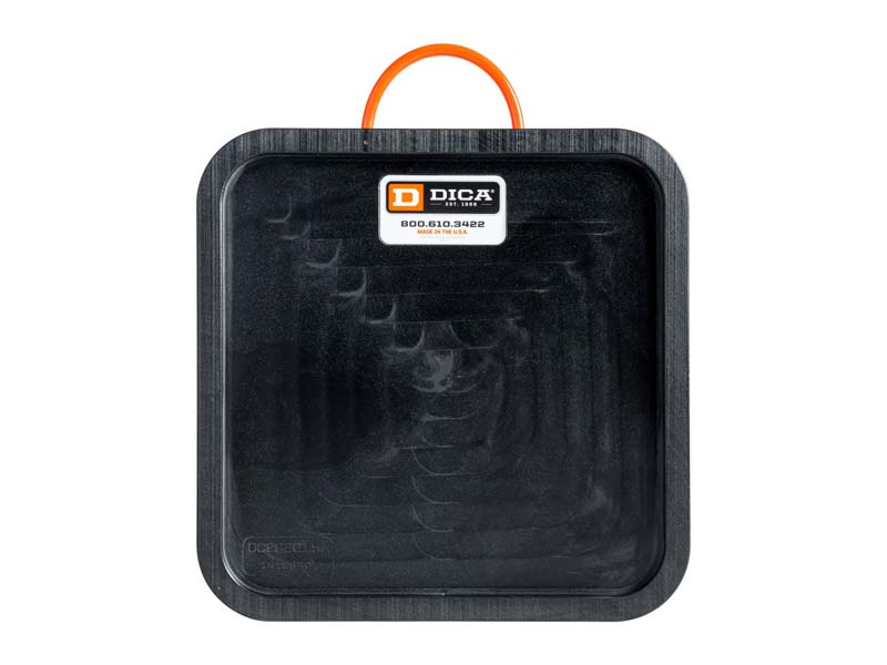 SafetyTech MD Outrigger Pad 24" x 24" x 1.5", 4-Sided Cavity (Black) (DC2424-1.5)