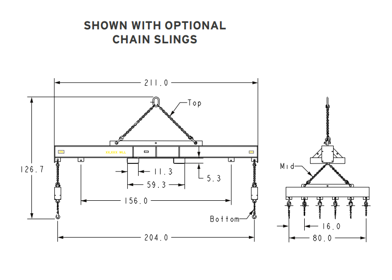 LOW HR VERSION EROSION CONTROL MAT LIFTING BEAM (26302)