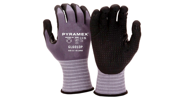 Glove nitrile dots thumb crotch - Medium (GL601DPM) Per 12