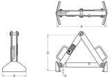 1,000# BARREL BUCKET LIFTER 14" MIN / 20" MAX (16656)