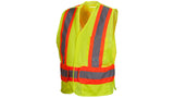 Lime Hi-Vis Lime Vest with Contrasting Reflective Tape - Self Extinguishing - Size 2X Large (RCA2710SEX2) Per 1