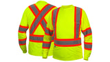 Lime Long sleeve moisture wicking t-shirt in lime - large (RCLTS3110L) Per 1