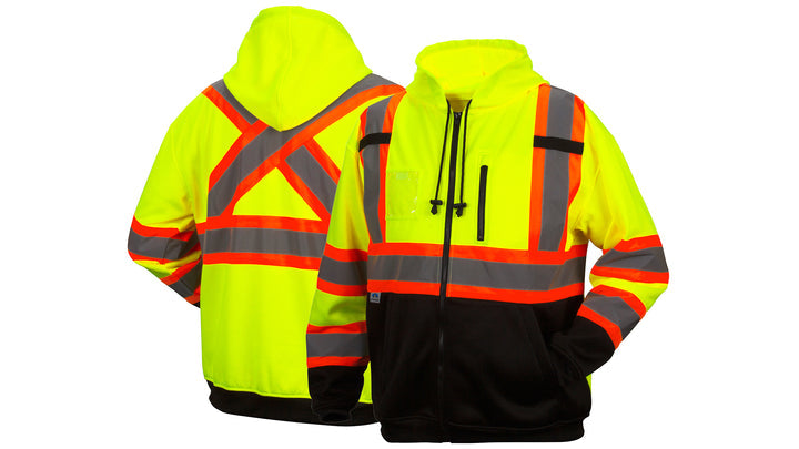 Lime Canadian premium zipper sweatshirt in lime - medium (RCSZH3310M) Per 1