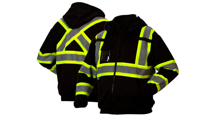 Black Canadian premium zipper sweatshirt in black - 2X large (RCSZH3311X2) Per 1