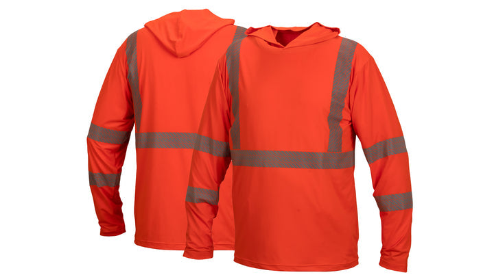 Orange Long Sleeve Pullover Hoodie- ANSI - Orange - L (RLPH120L) Per 5