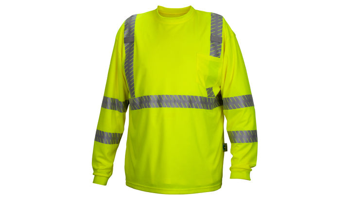 Lime Long Sleeve T-Shirt-Lime -Brkn Tape - X2 (RLTS3310X2) Per 5