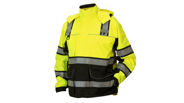 Lime Class 3 parka with fleece inner jacket in lime  - 5X (RPB3810X5) Per 1
