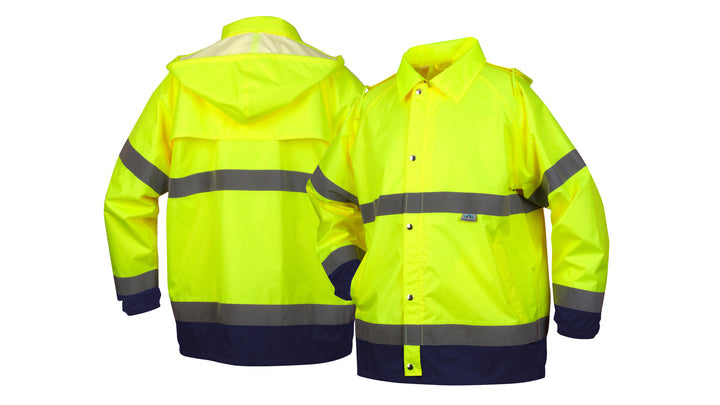 Lime PU/Poly hi vis jacket - size 4X large (RRWJ3110X4) Per 1