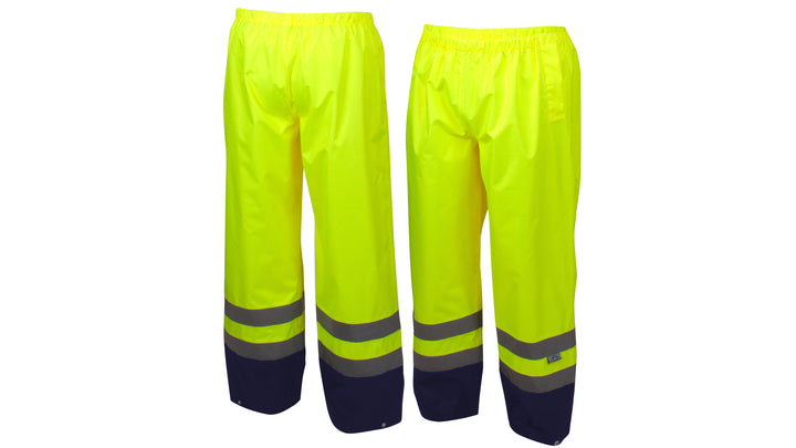 Lime PU/Poly hi vis elastic waist pants - size 4X large (RRWP3110X4) Per 1